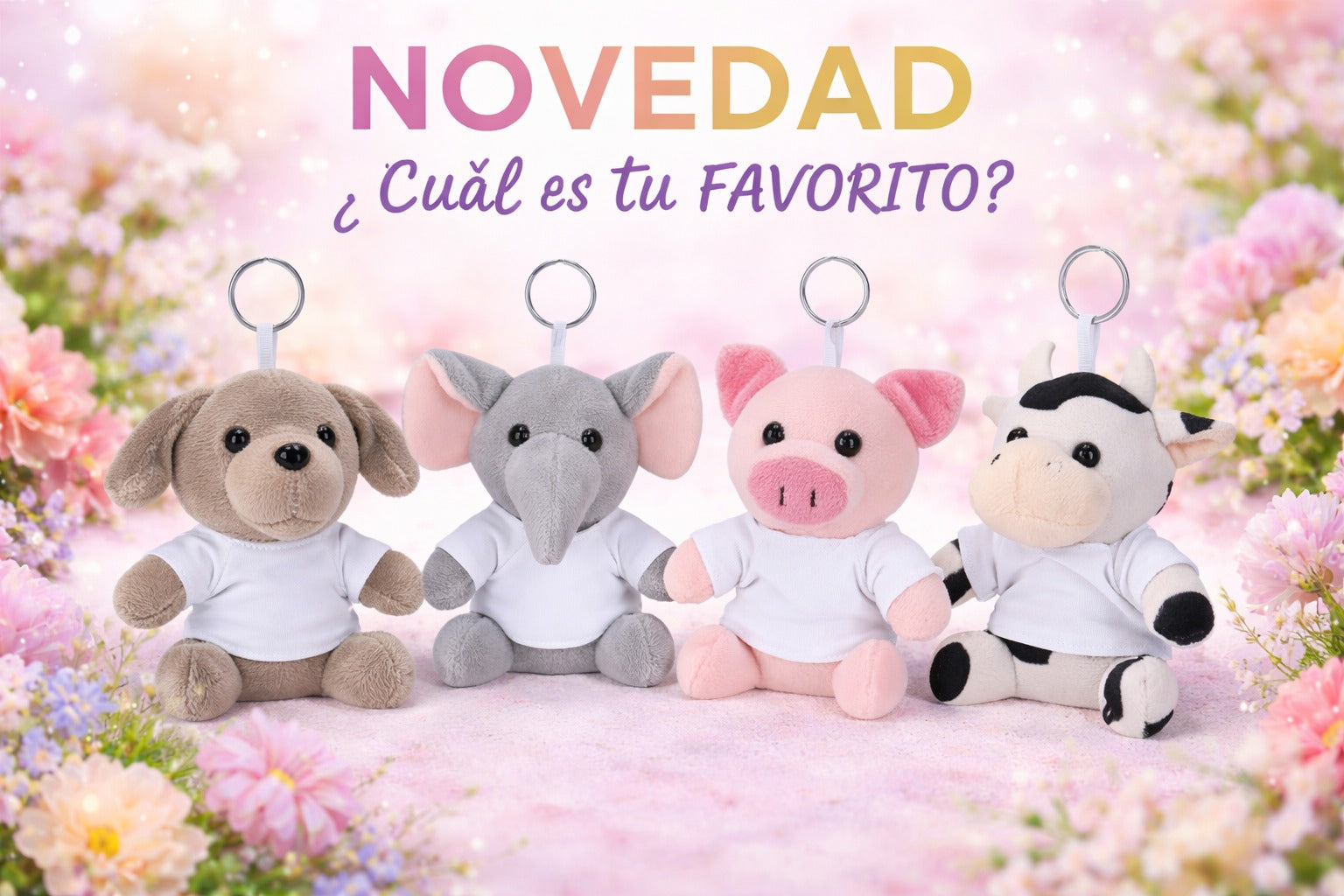 LLAVERO PELUCHE PACK DE 5